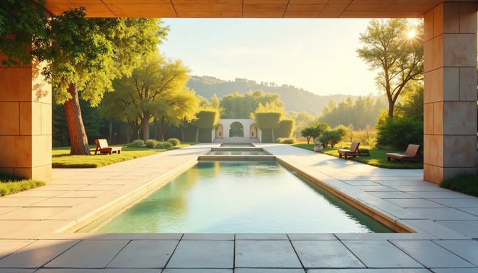 Free Poolside Golden Hour Image - Pool, Water, Reflection | Download at ...