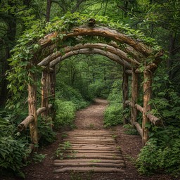Free Enchanted Forest Gateway Image - Enchanted, Forest, Archway ...