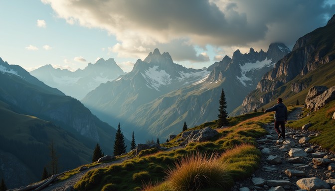 Mountain Adventure Images Collection - Hiking Trail, Mountain Peaks ...