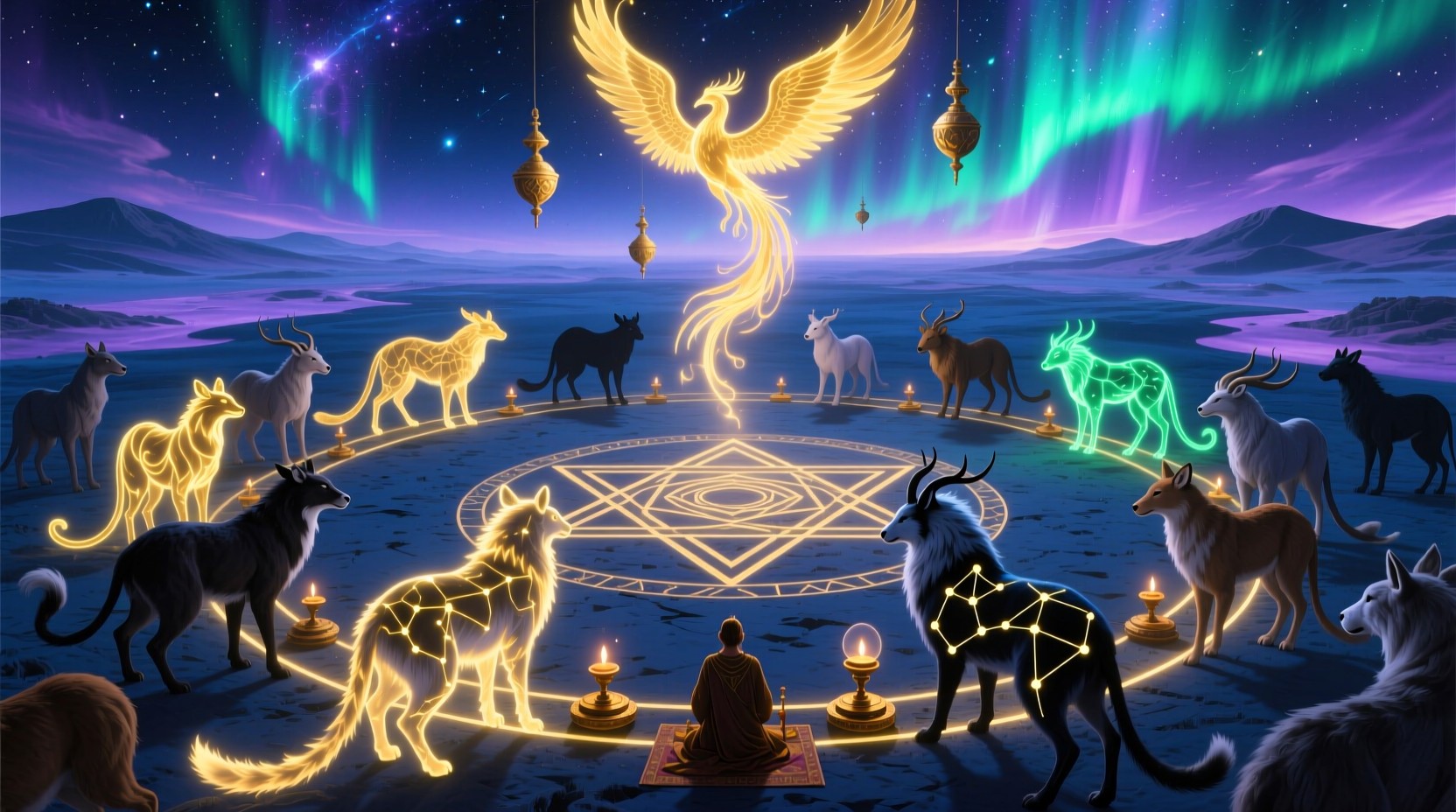 Phoenix Wolves Free Celestial Animal Ritual Image - Phoenix, Wolves, Ceremony ...