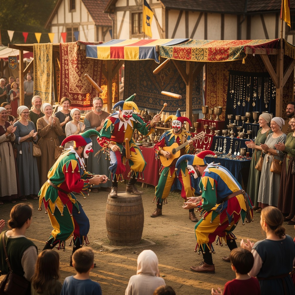 Free Jesters Entertain Crowds Image - Medieval, Jester, Fair | Download ...