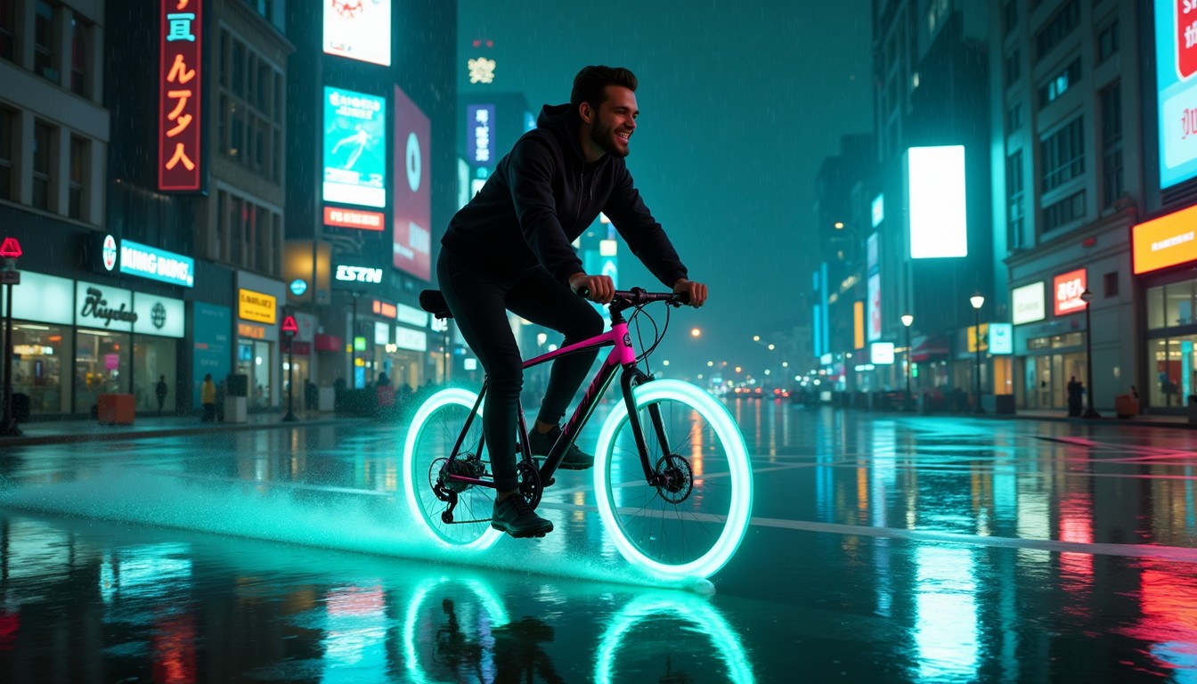 Neon Ride Fly Robin Free Neon Night Ride Image - Cyberpunk, Bicycle, Neon | Download at ...