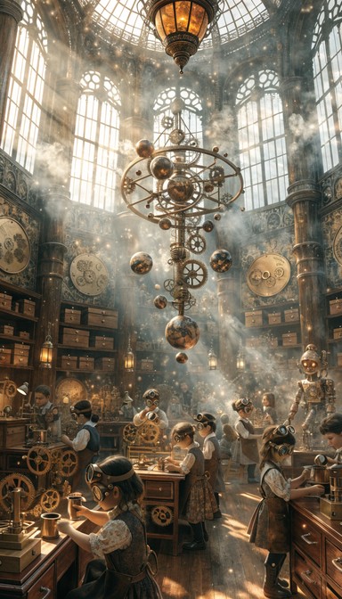 Free Steampunk Learning Wonder Image - Steampunk, Classroom, Children ...