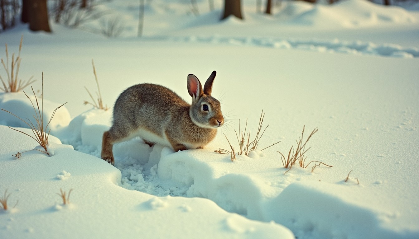 Free Winter rabbit pause Image - Rabbit, Snow, Winter | Download at ...