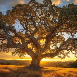 Free Majestic Sunset Oak Image - Sunset, Oak, Tree | Download at StockCake