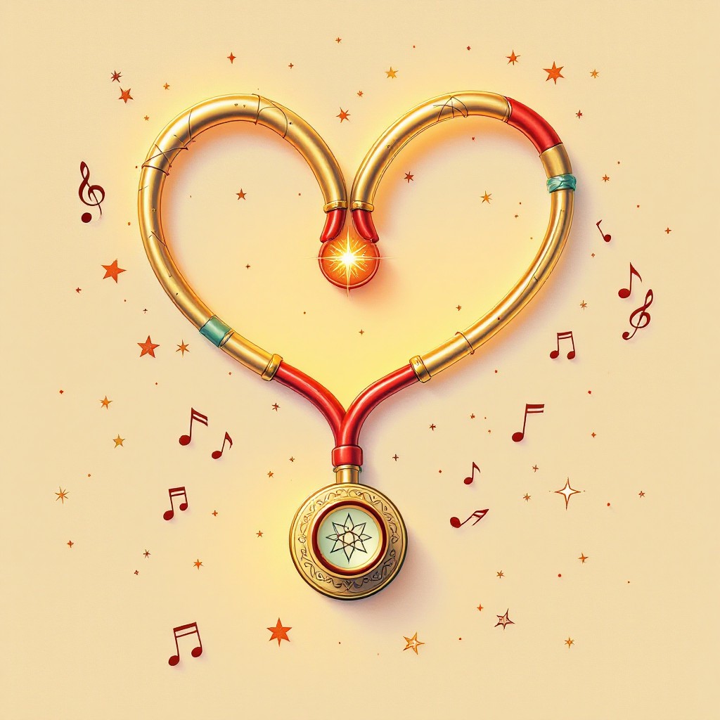 Free Musical Healing Heart Image - Stethoscope, Heart, Medical ...