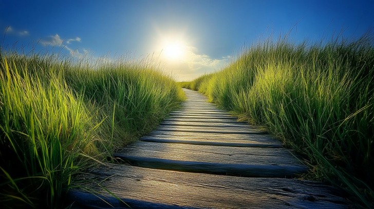 Long Path Sunset Free Sunlit Wooden Journey Image - Pathway, Wooden, Sunset | Download ...