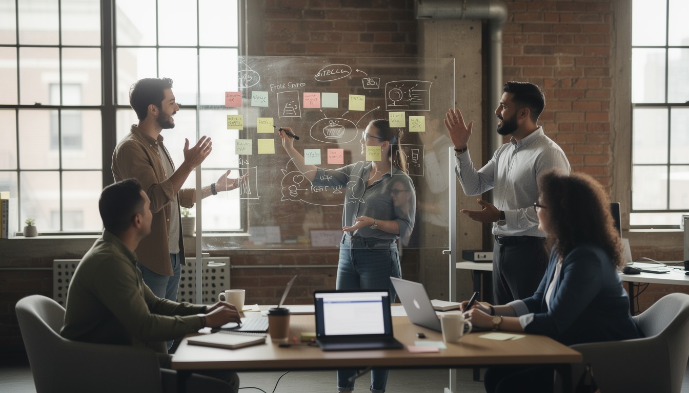Free Team Brainstorming Session Image - Brainstorming, Teamwork ...