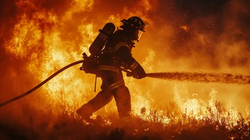 Free Brave Firefighter Battling Image - Firefighter, Inferno, Blaze ...
