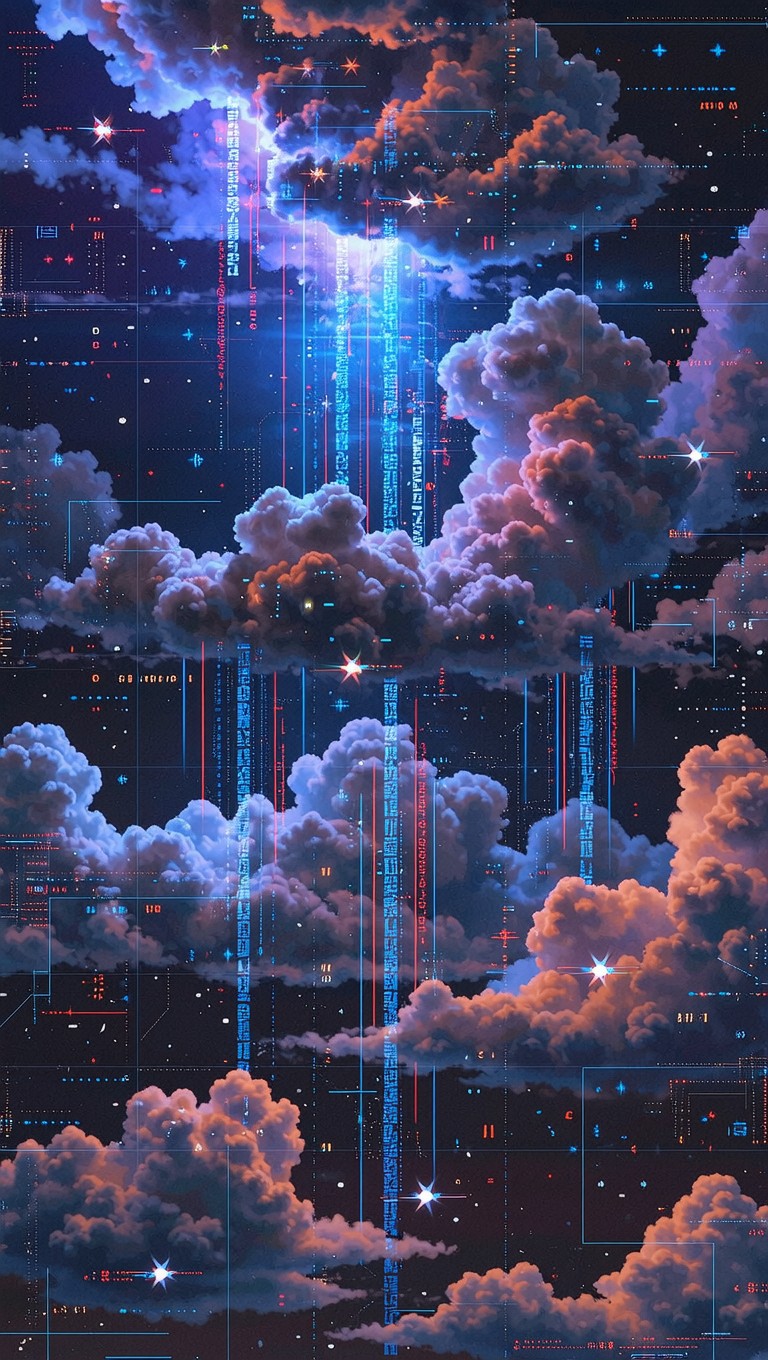 Free Digital Sky Dreams Image - Cyberpunk, Futuristic, Holographic ...