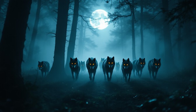 Free Moonlit Wolf Pack Image - Wolves, Pack, Wildlife | Download at ...