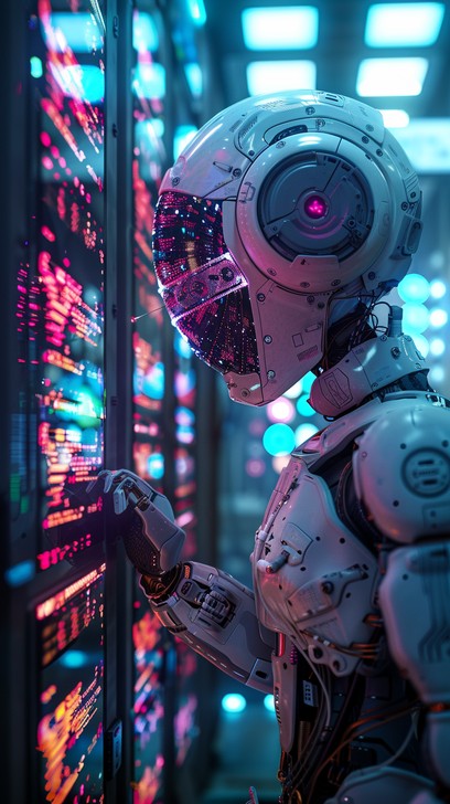 Free Robot analyzing data Image - Robot, Technology, Futuristic ...