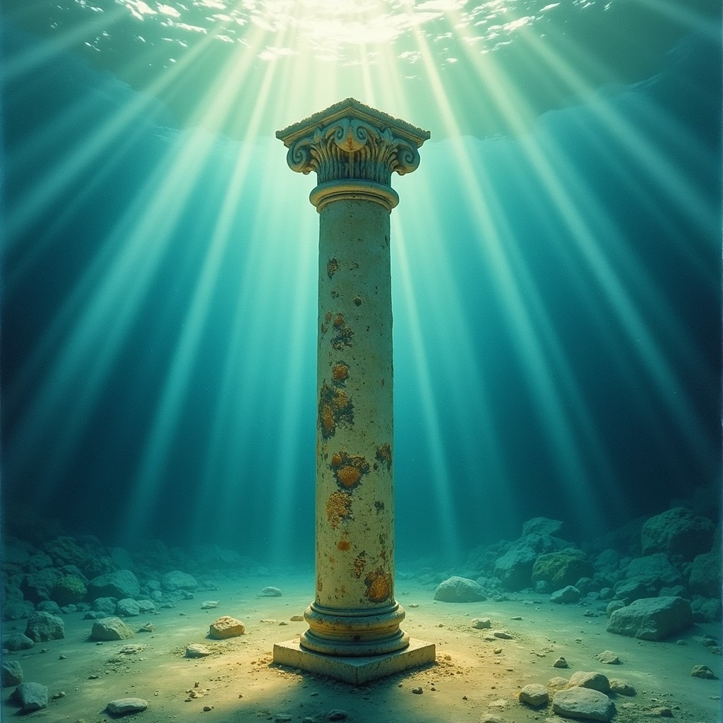 Free Submerged Ancient Column Image - Underwater, Column, Ancient ...