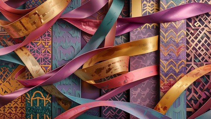 Free Flowing Cultural Ribbons Image - Abstract, Ribbons, Geometric ...