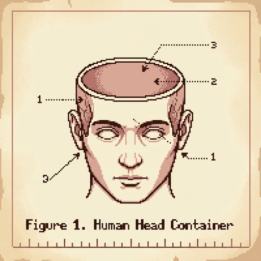 Rectangular Human Head Free Hollow Head Anatomy Image - Anatomical, Diagram, Vintage ...