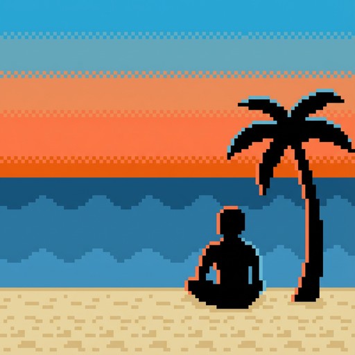 Free Sunset Beach Solitude Image - Sunset, Beach, Pixel | Download at ...