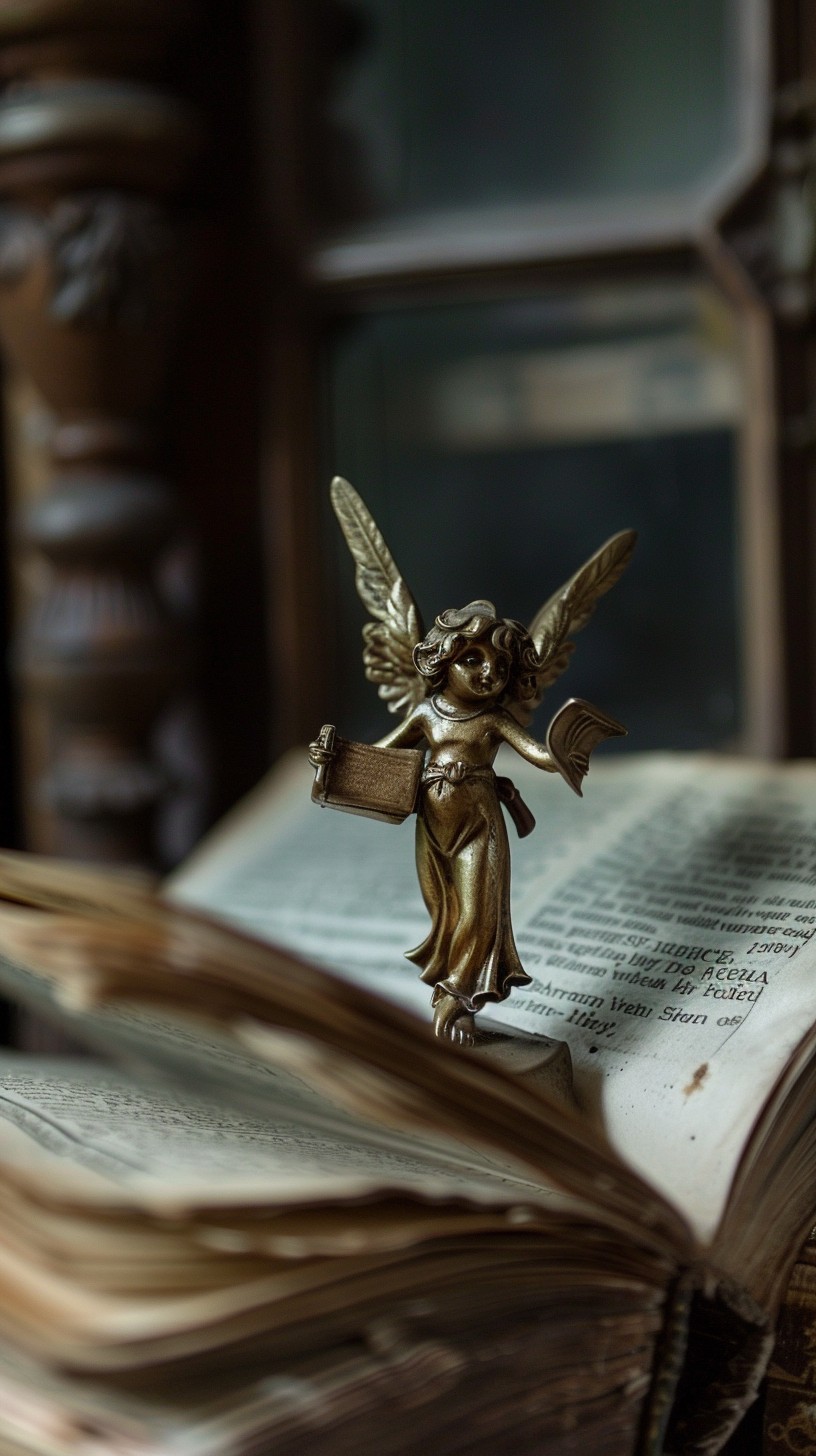 Free Angel on Book Image - Angel, Book, Library | Download at StockCake