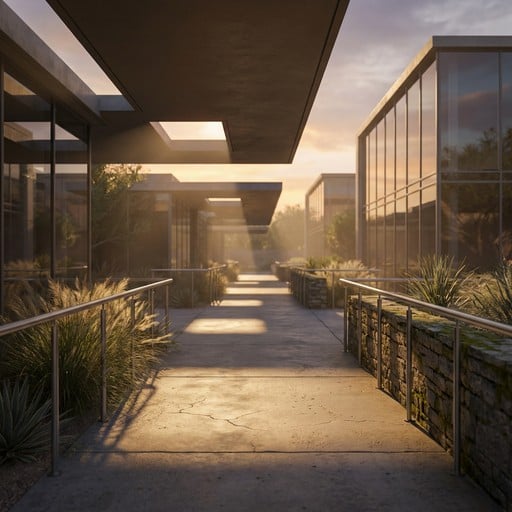 Free Golden Architectural Walkway Image - Architecture, Modern, Pathway ...