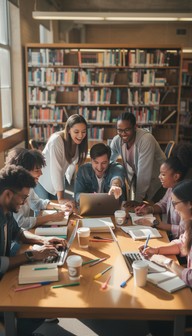 Free Collaborative Study Session Image - Students, Library, Studying ...