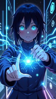 Tech Master Cartoon Free Holographic Tech Master Image - Anime, Holographic, Cyberpunk ...