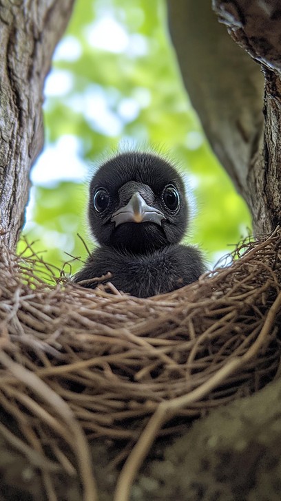 Free Nestling Peeks Out Image | Download at StockCake