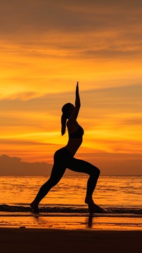 Free Sunset Yoga Pose Image - Sunset, Yoga, Beach | Download at StockCake