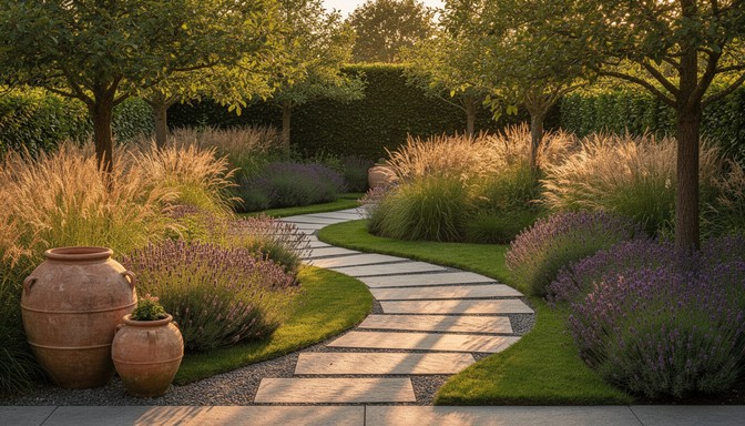 Free Braided Garden Pathway Image - Pathway, Garden, Terraced ...