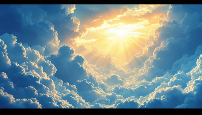 Free Sunbeams Pierce Clouds Image - Sunbeams, Clouds, Sky | Download at ...