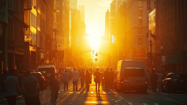 Free Sunset City Walk Image - Sunset, City, Street | Download at StockCake