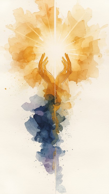 Free Divine Luminous Prayer Image - Sacred, Watercolor, Divine ...