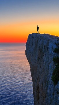 Free Sunset Cliff Gazing Image - Sunset, Cliff, Ocean | Download at ...