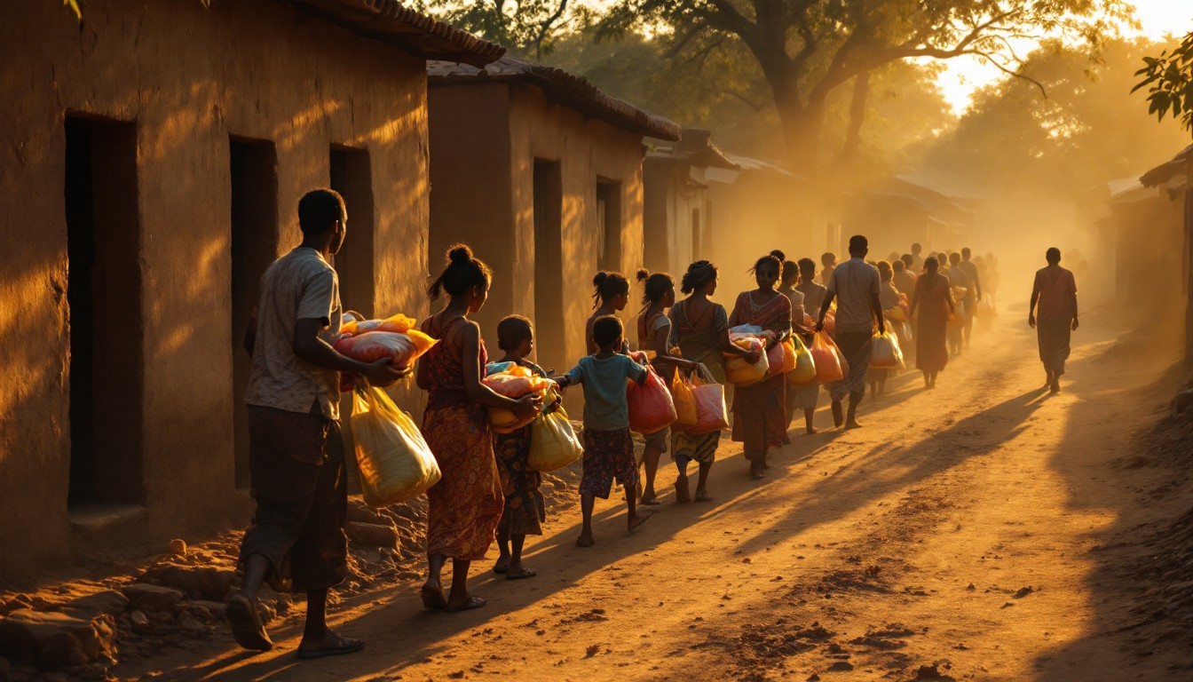 Free Community Shares Hope Image - Community, Sunset, Village ...