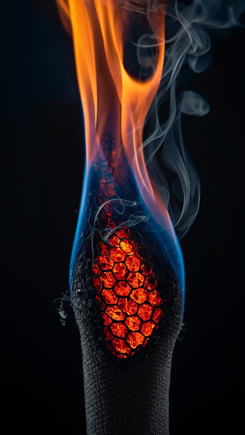 Combution Material Free Material Combustion Close-up Image - Fire, Flames, Burning ...