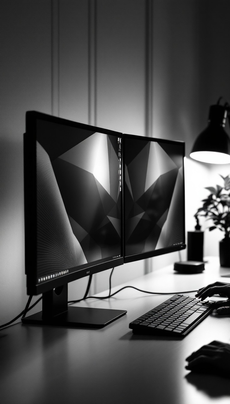Free Minimal Monitor Setup Image - Workspace, Minimal, Monitors ...