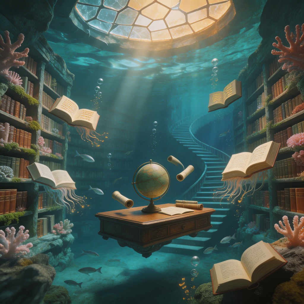 Free Underwater Library Dreams Image - Underwater, Library, Surreal ...