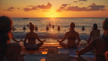 Free Sunset Yoga Session Image - Sunset, Yoga, Beach | Download at ...