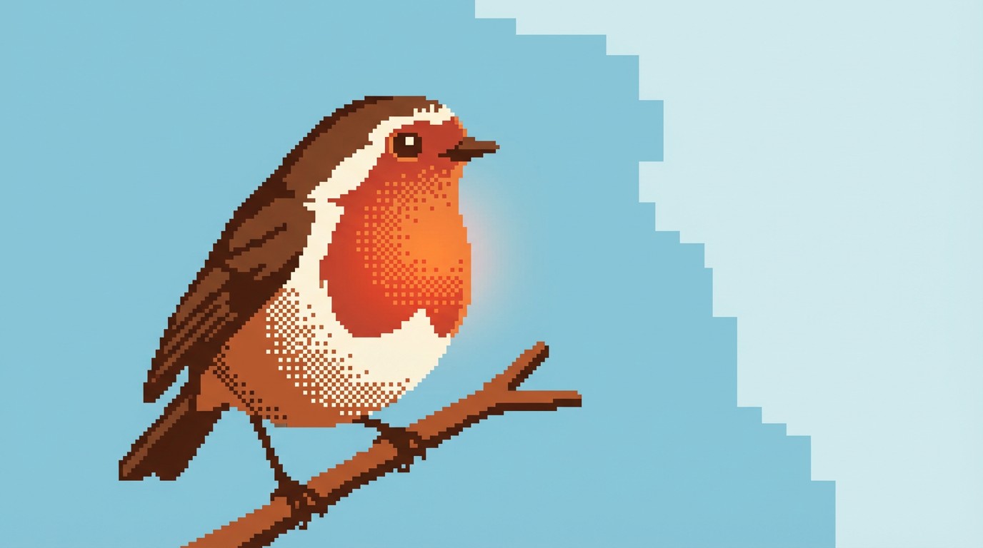 Free Pixelated Robin Portrait Image - Pixel, Robin, Bird | Download at ...