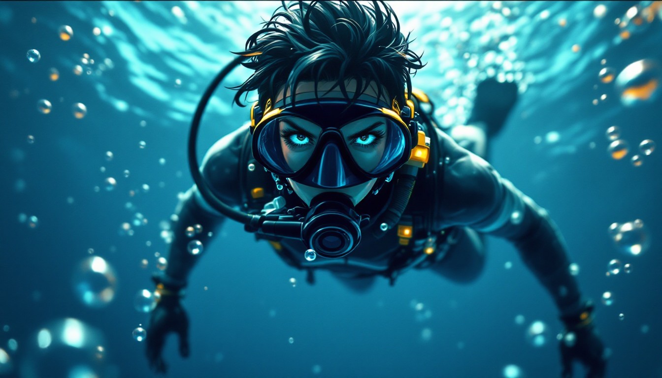 Free Diver Explores Deep Image - Scuba, Diving, Underwater | Download ...
