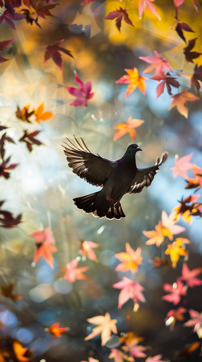 Free Flying Dove Silhouette Image - Autumn, Dove, Leaves | Download at ...