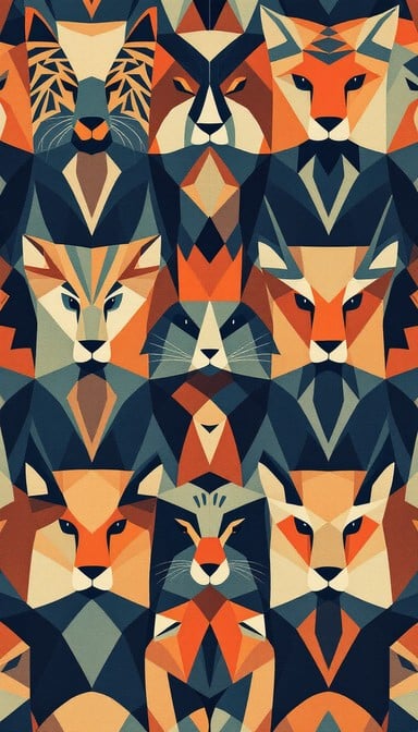 Free Geometric Fox Pattern Image - Geometric, Fox, Pattern | Download ...