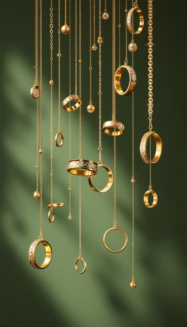 Free Floating Golden Rings Image | Download at StockCake