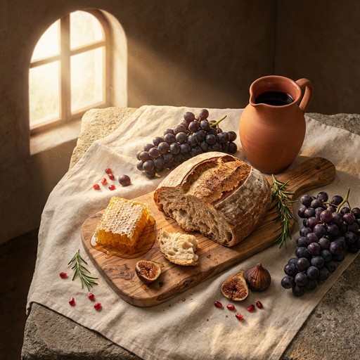 Free Rustic Communion Table Image - Bread, Wine, Grapes | Download at ...