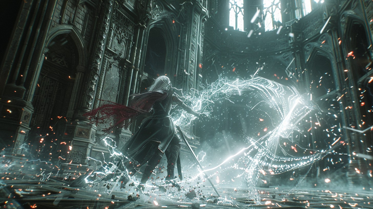 Free Epic Battle Scene Image - Warrior, Magic, Cathedral | Download at ...