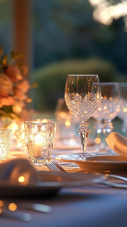 View of Free Elegant Dinner Setting Image - Elegance, Dinner, Candles ...