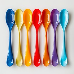 Reflective Color Spoons Free Colorful Plastic Spoons Image - Spoons, Colorful, Kitchenware ...