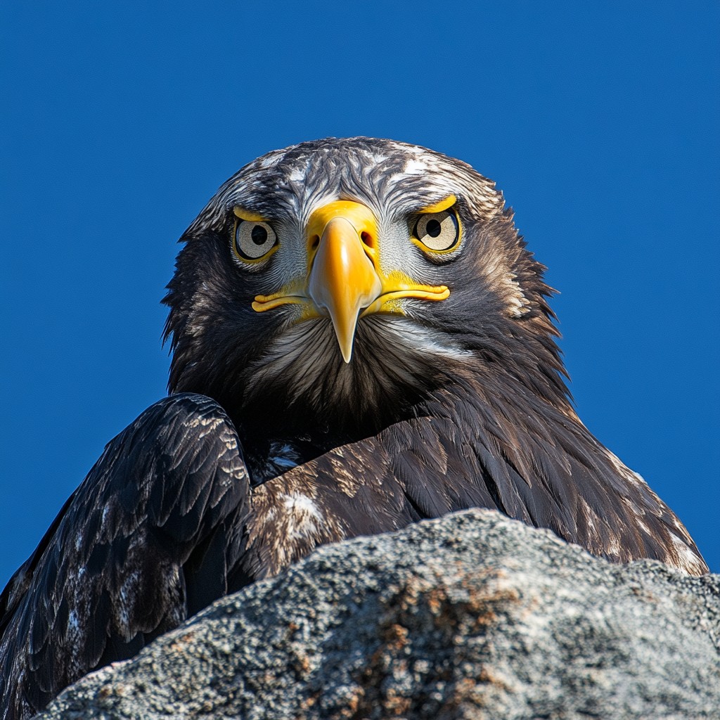 Free Eagle on Rock Image - Eagle, Rock, Blue | Download at StockCake