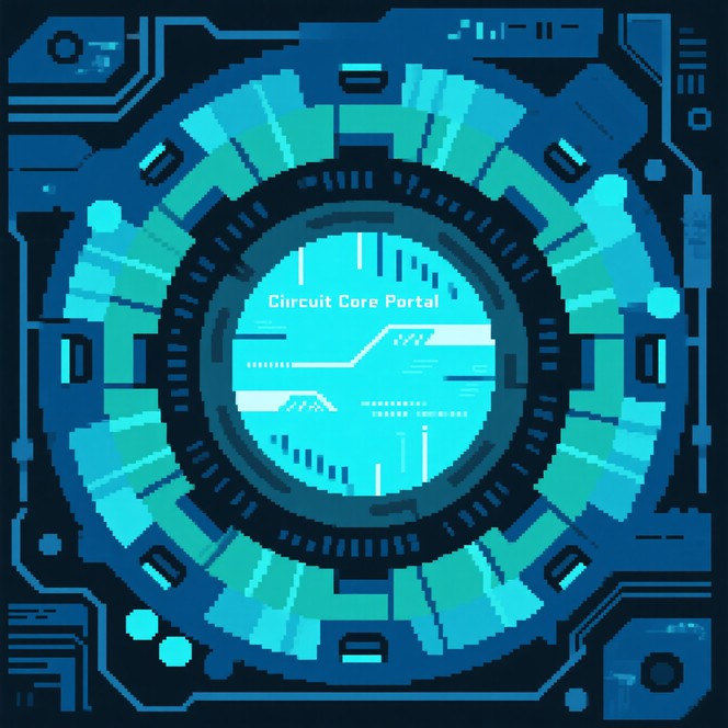 Free Pixel Tech Mandala Image - Pixelart, Circuit, Portal | Download at ...