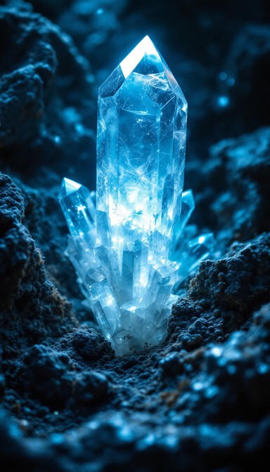 Free Glowing Crystal Formation Image - Crystal, Blue, Glowing ...