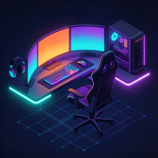 Free Ultimate Gaming Setup Image - Gaming, Isometric, Illustration ...
