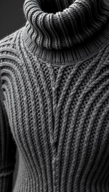 Free Ribbed Wool Detail Image - Turtleneck, Wool, Grey | Download at ...